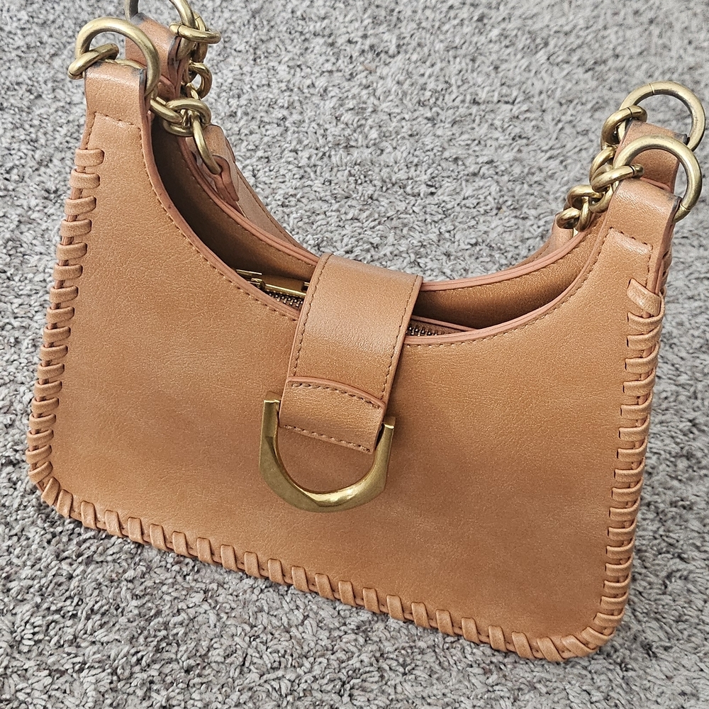 Tan Leather Shoulder Bag